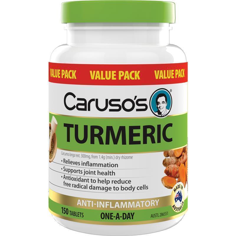 Carusos One a Day Turmeric 150 Tablets