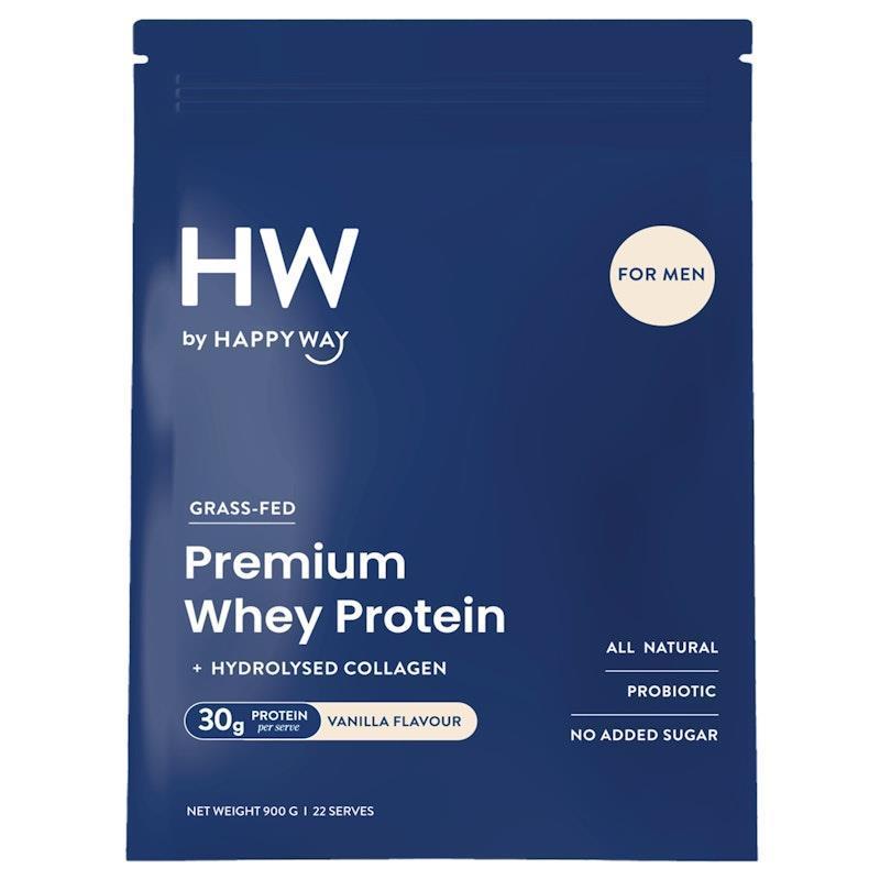 Happy Way Men's Vanilla Whey Protein Powder 900g