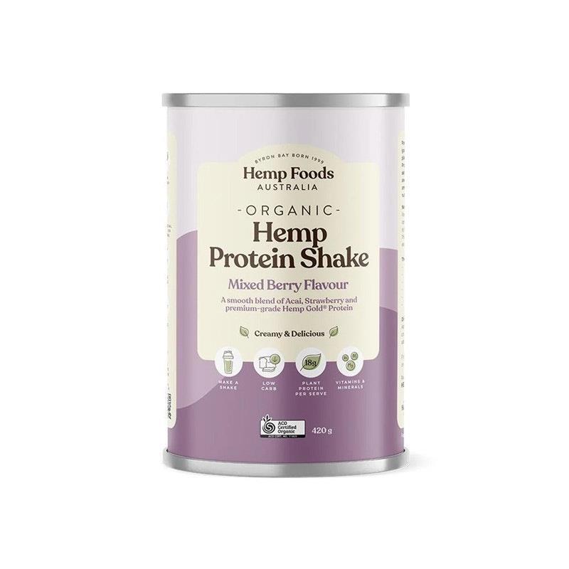Hemp Foods Australia Organic Hemp Protein Mixed Berry 420g