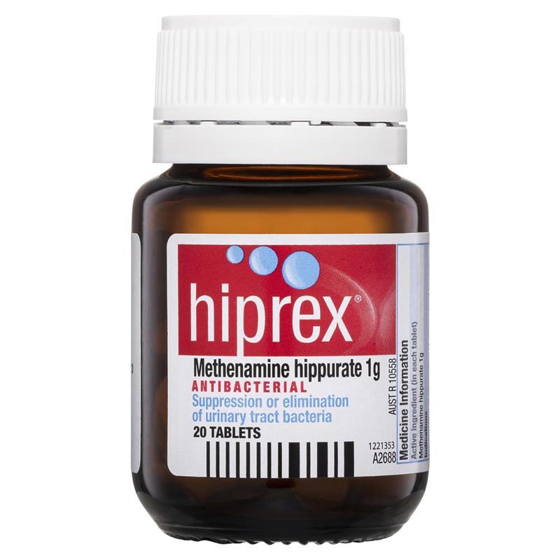 Hiprex Urinary Tract Antibacterial 20 Tablets.