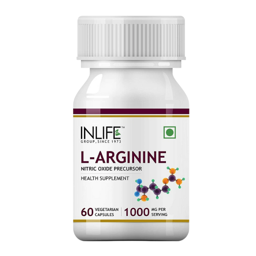 Inlife L Arginine 1000mg 60 Capsules.
