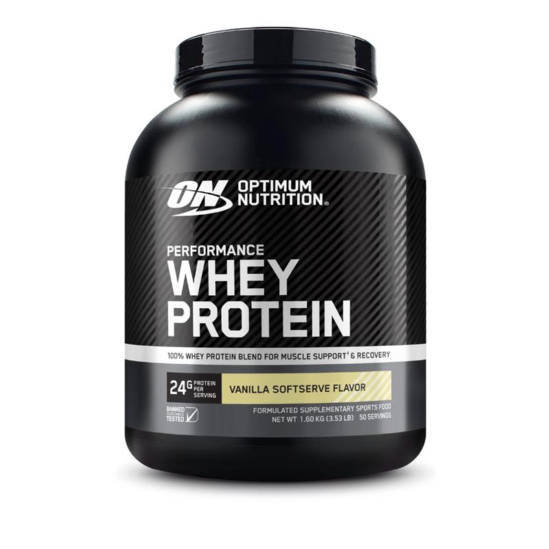 Optimum Nutrition Performance Whey Protein Vanilla 50 Serves 1.6kg