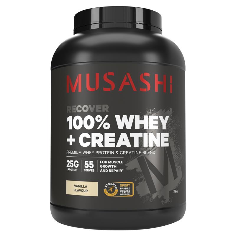 Musashi 100% Whey + Creatine Vanilla 2kg