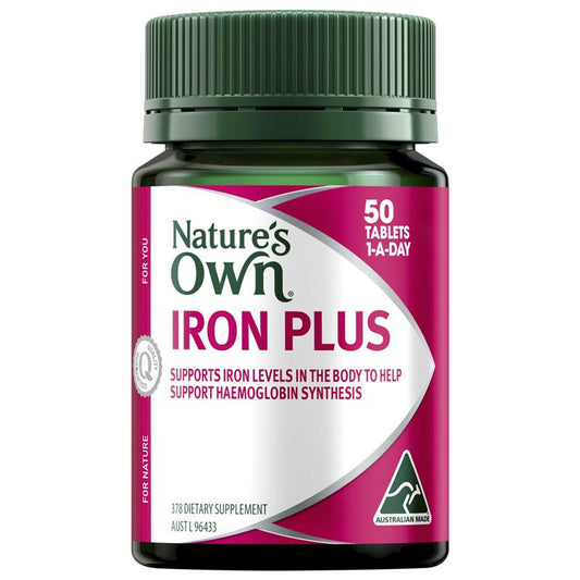 Nature's Own Iron Plus 50 Tablets.
