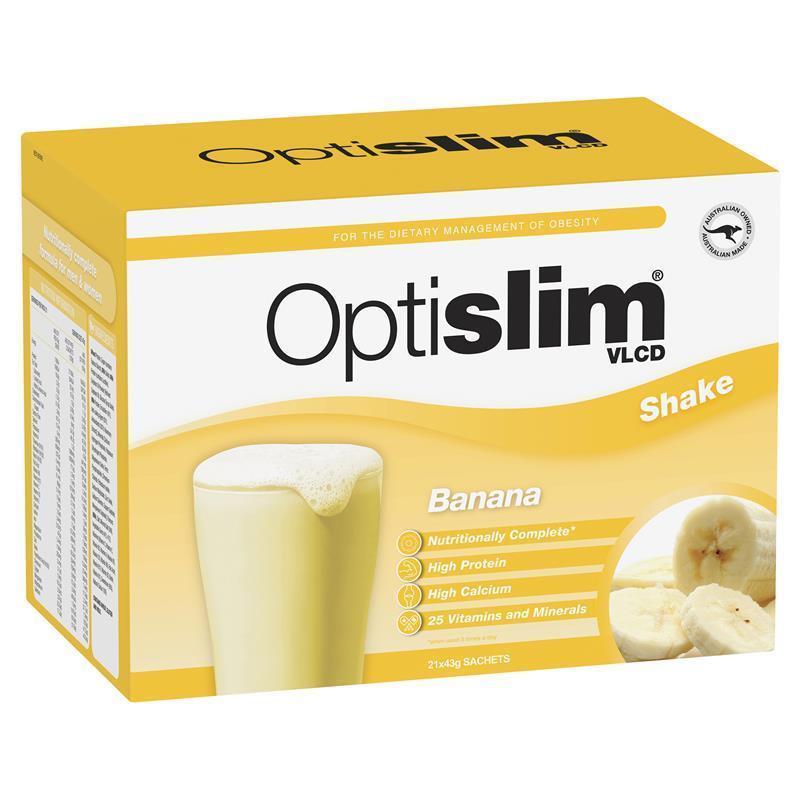 Optislim VLCD Meal Replacement Shake Banana 21x43g Sachets
