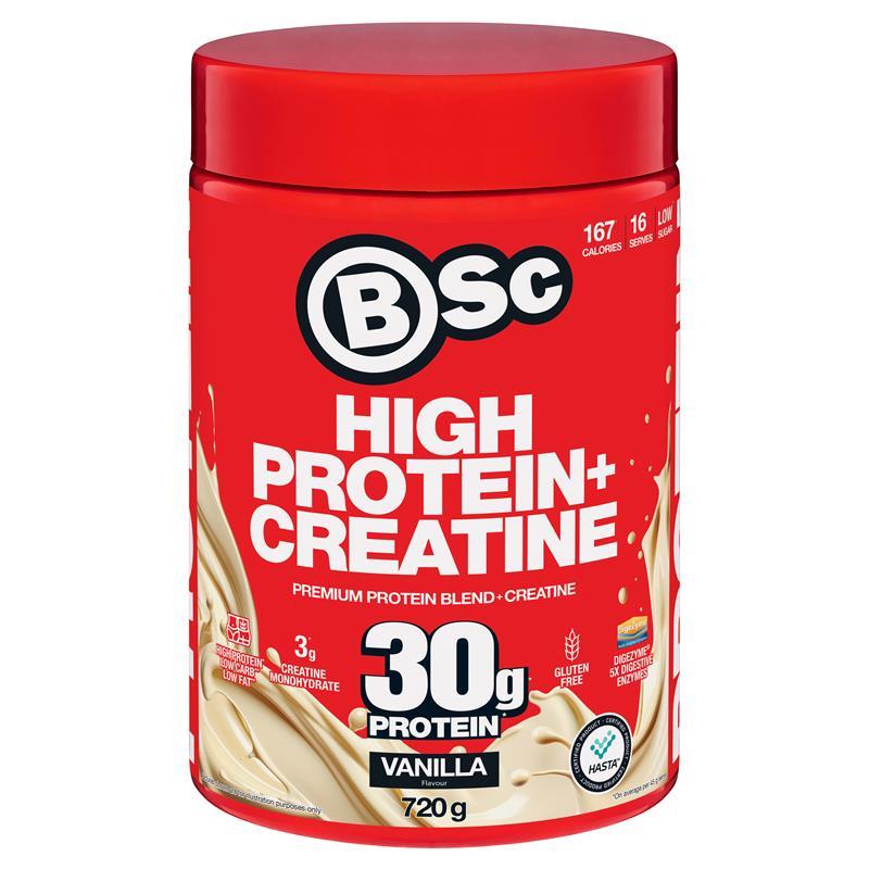 BSc High Protein + Creatine Vanilla 720g