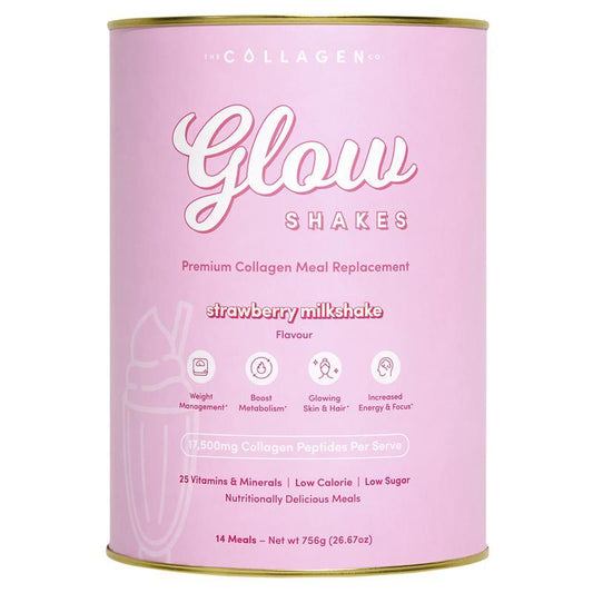 The Collagen Co Glow Shakes Strawberry Milkshake 756g