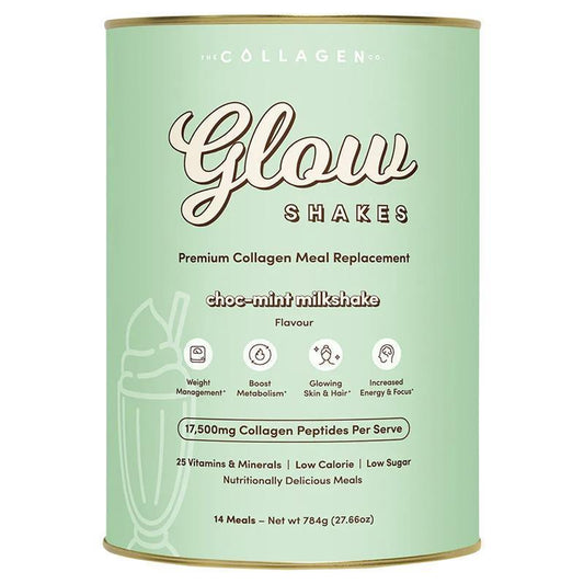 The Collagen Co Glow Shakes Choc Mint Milkshake 784g