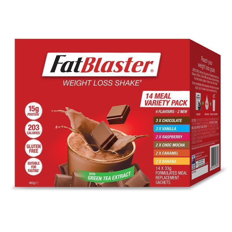 Fatblaster Weight Loss Shake Variety Pack 14 x 33g