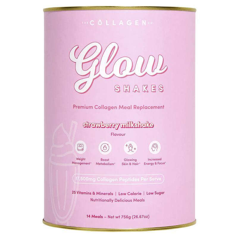 The Collagen Co Glow Shakes Strawberry Milkshake 756g