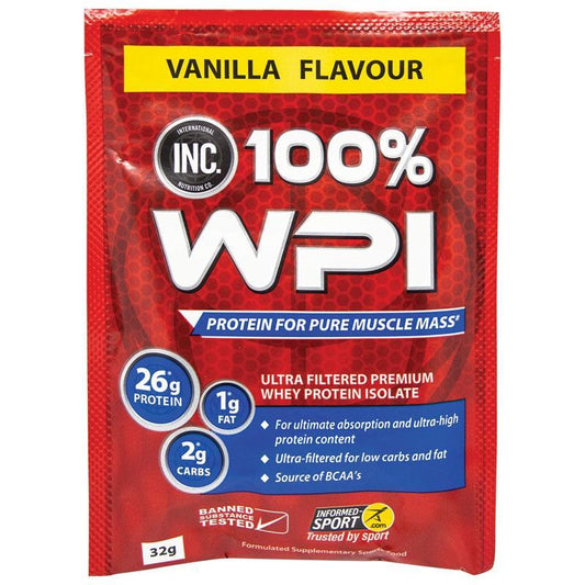 INC. 100% WPI Vanilla Sachet 32g