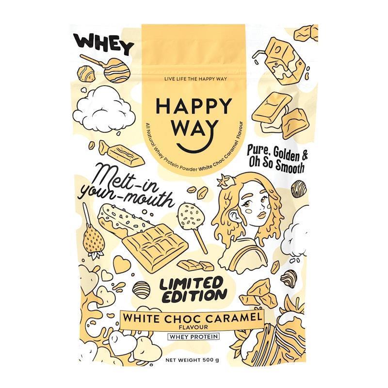 Happy Way White Chocolate Caramel Whey Protein Powder 500g