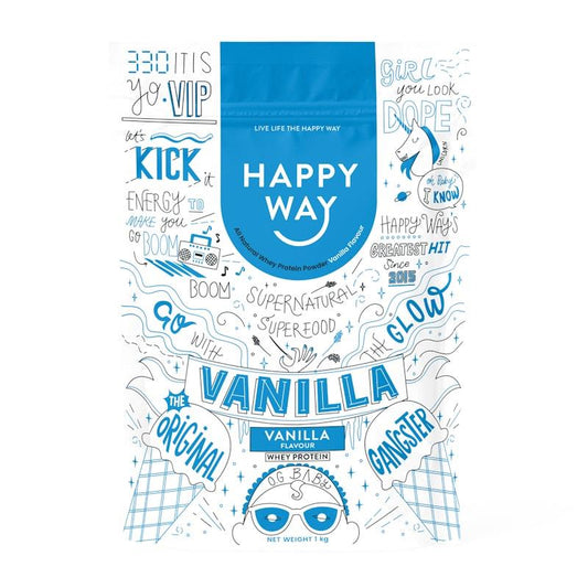 Happy Way Vanilla Whey Protein Powder 1kg