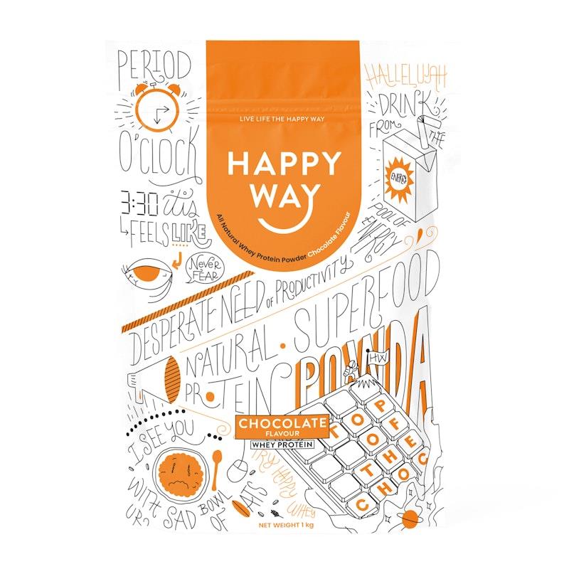 Happy Way Top Of The Choc Whey Protein Powder 1kg