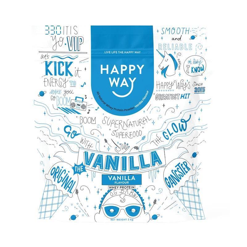 Happy Way Vanilla Whey Protein Powder 2kg