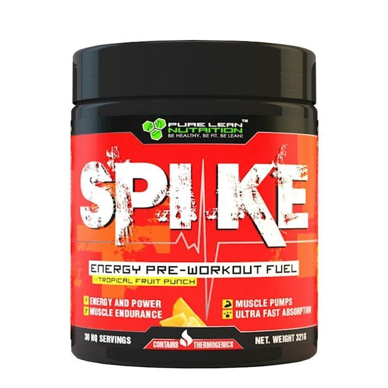 Pure Lean Nutrition SPIKE Pre-Workout Extreme Focus Energy Fuel Gym Caffeine Pumps Supps 30 Serves