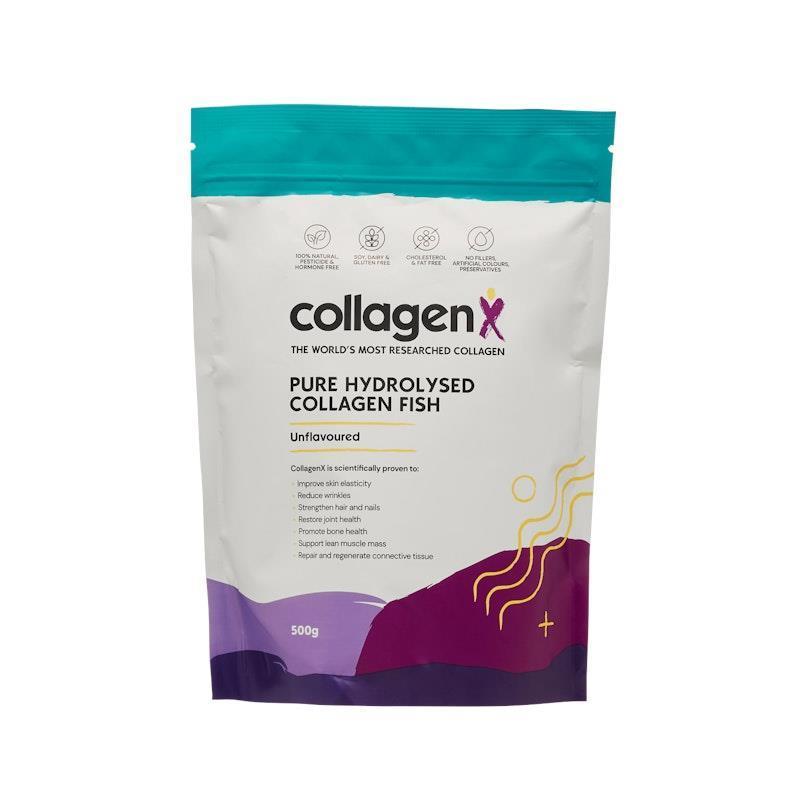 CollagenX Pure Hydrolysed Fish Collagen Peptide Powder 500g