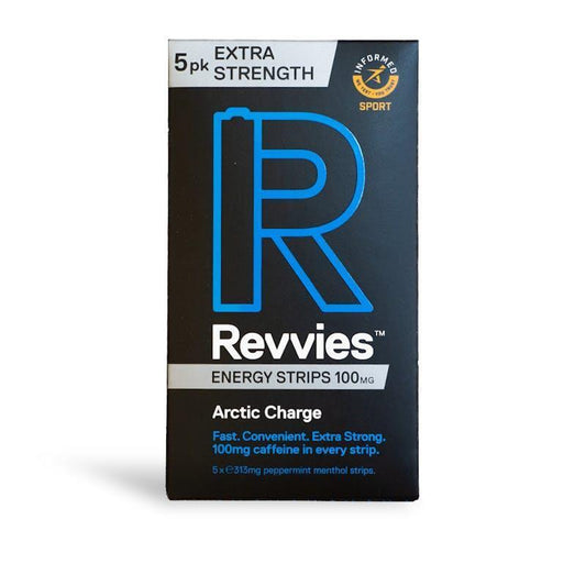 Revvies Extra Strength Arctic Charge Peppermint Menthol 100mg 5 Pack (25 strips)