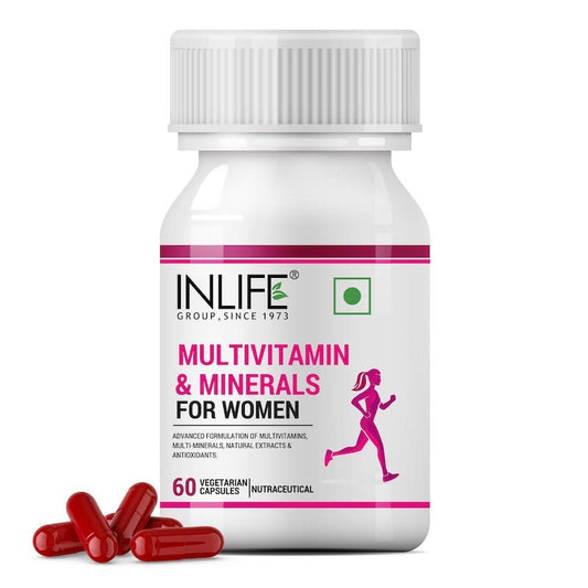 Inlife Multivitamin & Minerals Supplement for Women | 60 Capsules.